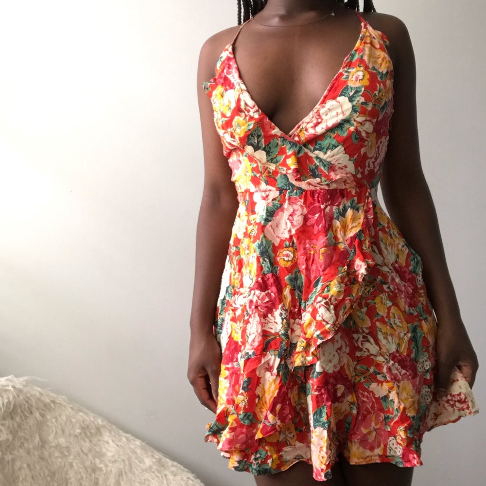 Kimchi Blue Sabina Ruffle Wrap Dress